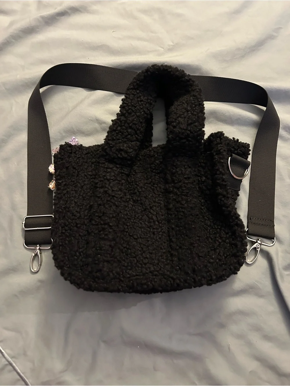 art class Black Sherpa Tote with Removable Strap